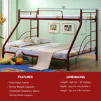 Devon Metal Double Decker Bed Frame with Optional Mattress Add On