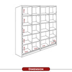Darra Series 2 Bookshelf With Glass Doors In 3 Colors