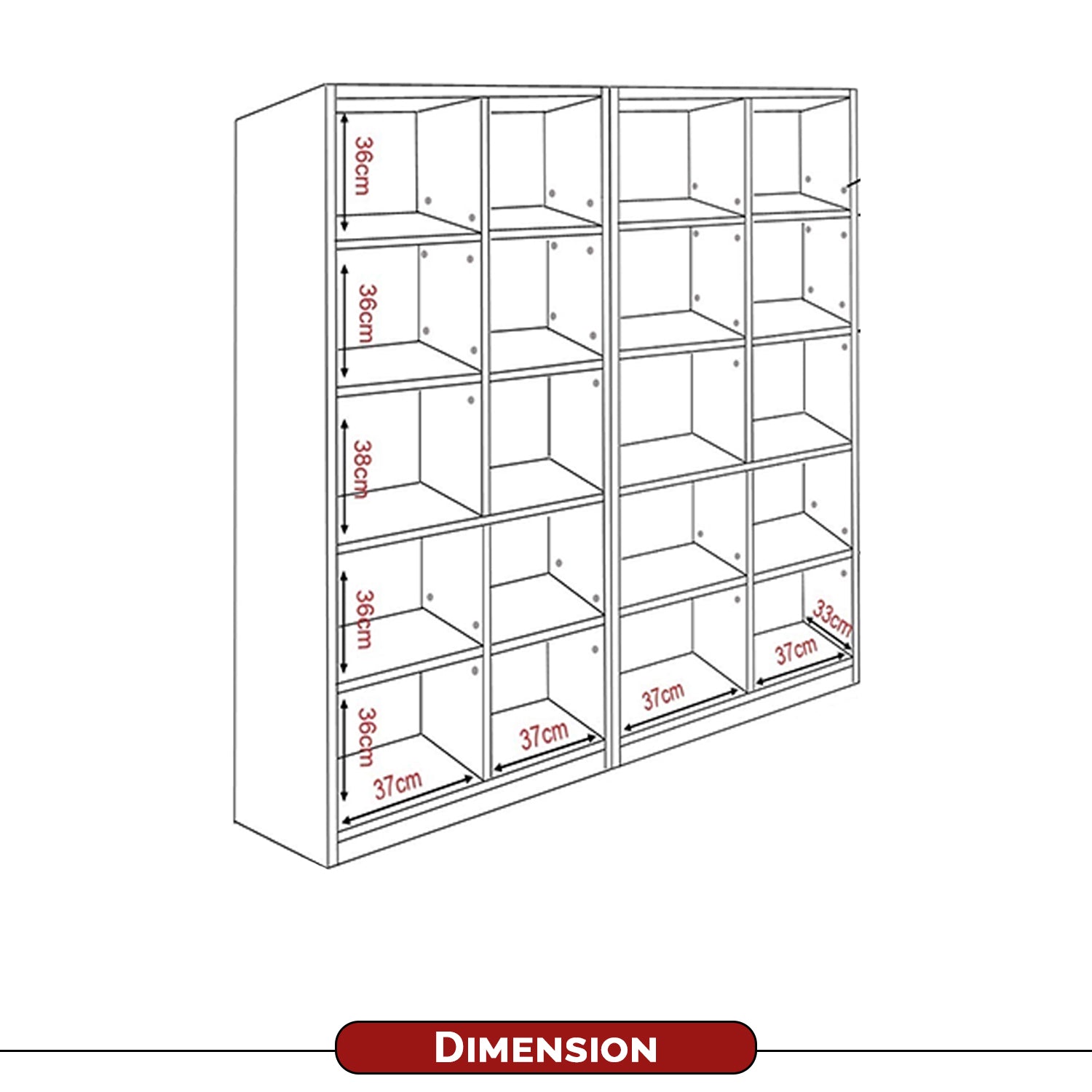 Darra Series 2 Bookshelf With Glass Doors In 3 Colors