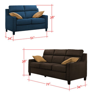 Kim Series 2/3 Seater High Back L-Shape Fabric Sofa In 4 Colours-Sofa-Furnituremart.sg