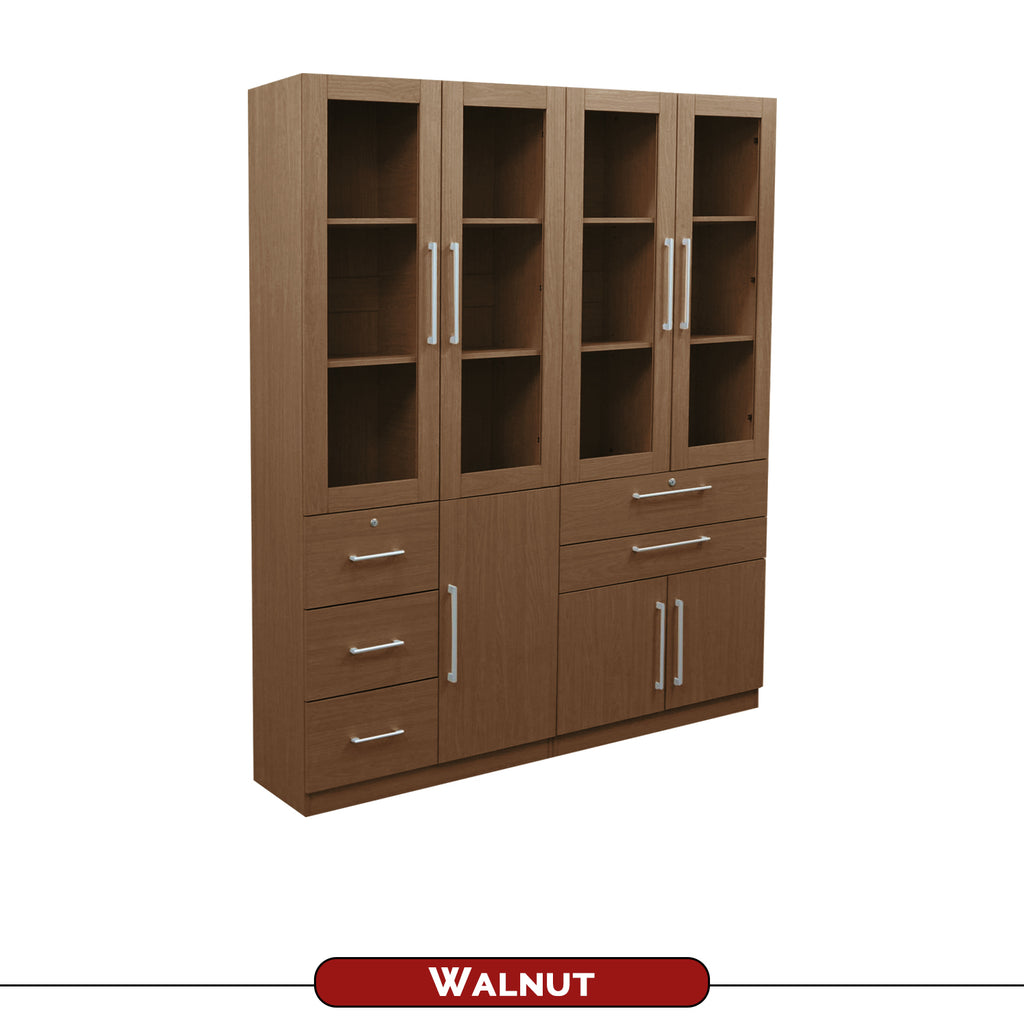 Darra Series 1 Bookshelf With Glass Doors In 3 Colors