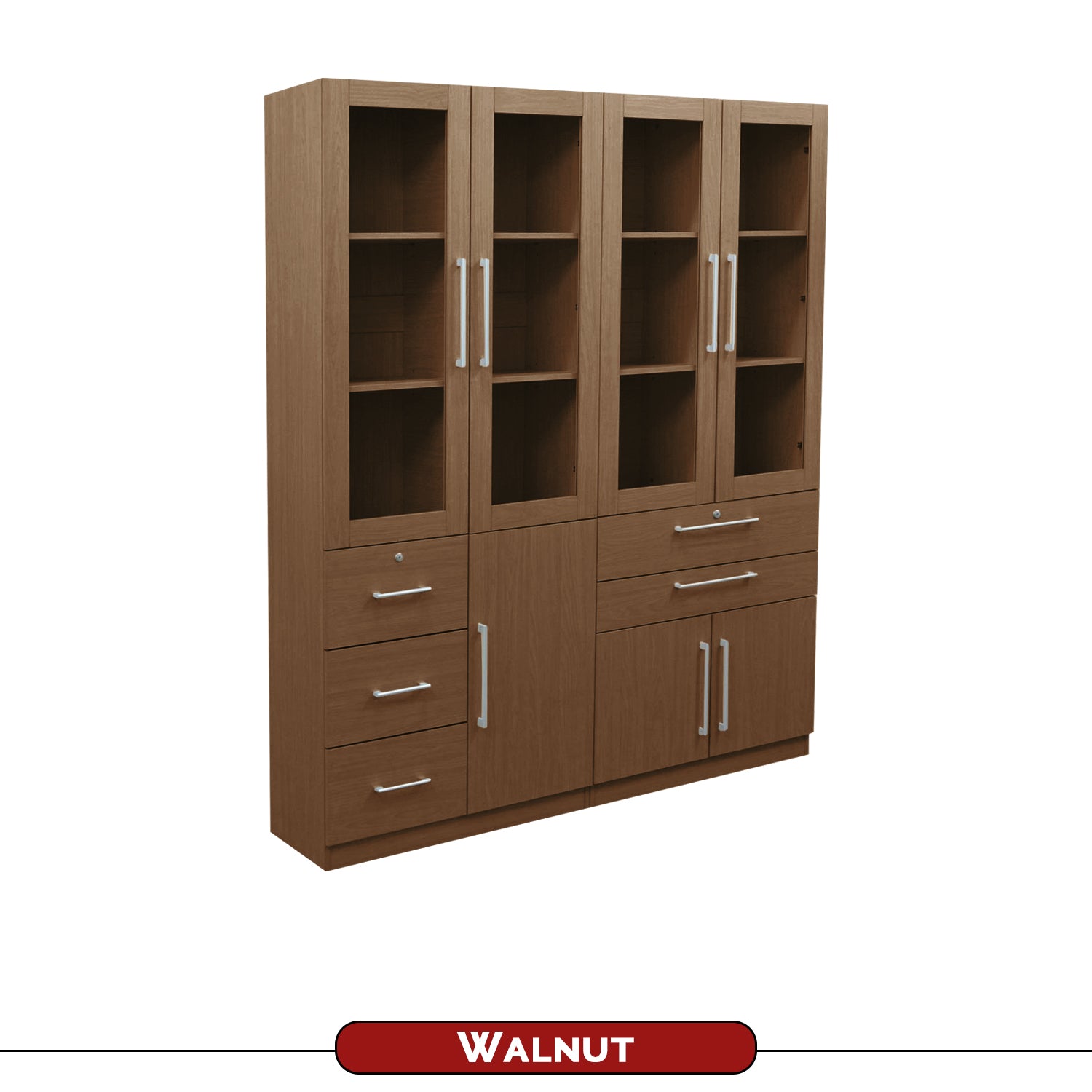 Darra Series 1 Bookshelf With Glass Doors In 3 Colors