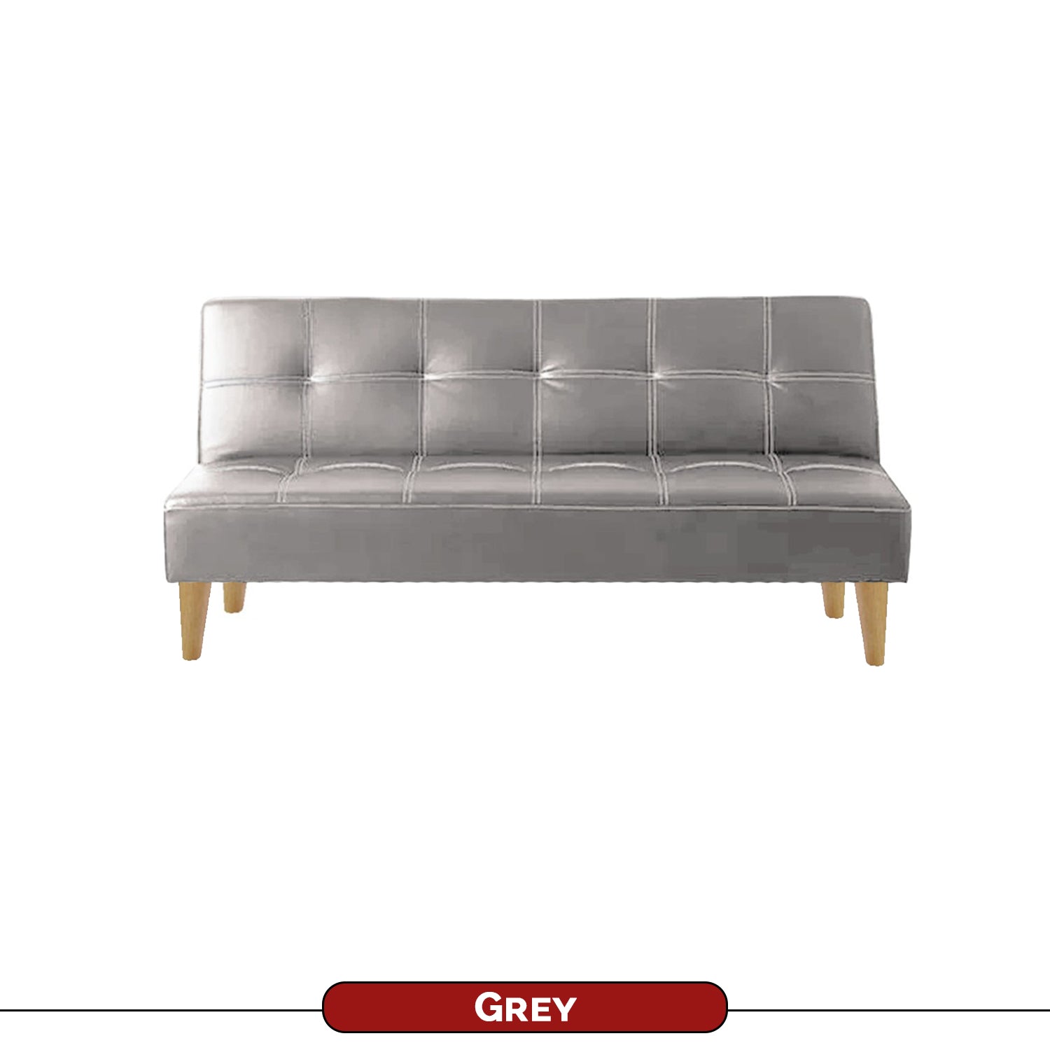 Sofia 6 Feet Leather Sofa Bed In 4 Colours
