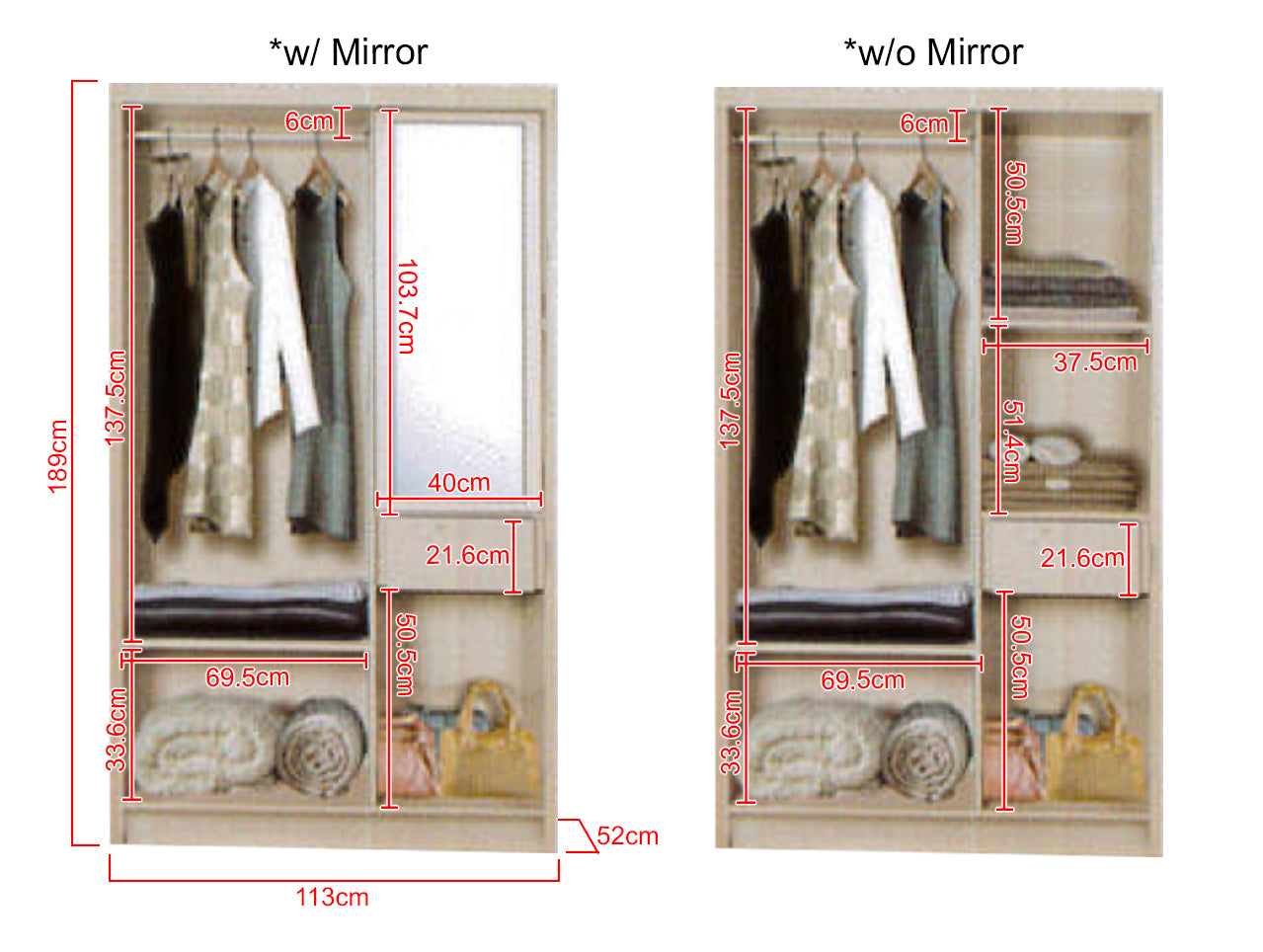 Selah Series 3 2-Door Sliding Door Wardrobe