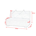 Canro 2 Seater Fabric / Faux Leather Sofa In 6 Colours