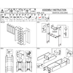 HEMNES 4 Doors Shoe Cabinet / Multi Function Shoe Rack / Strong Construction Laminate Wood