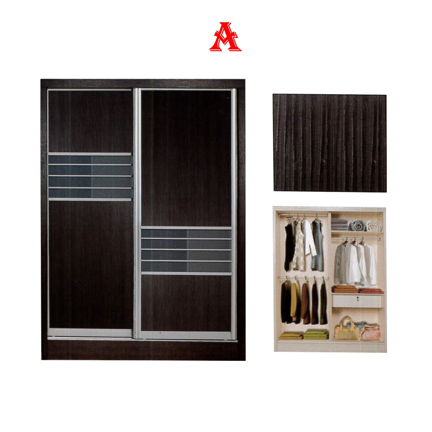 Fuego Series 2 5FT 2-Door Sliding Door Wardrobe Models Mirror