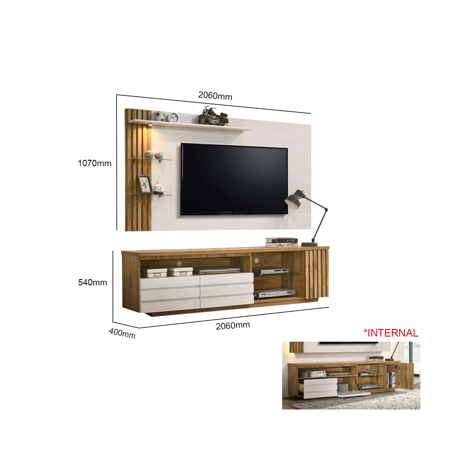 Orisa Series 1 TV Console Cabinet with Drawers