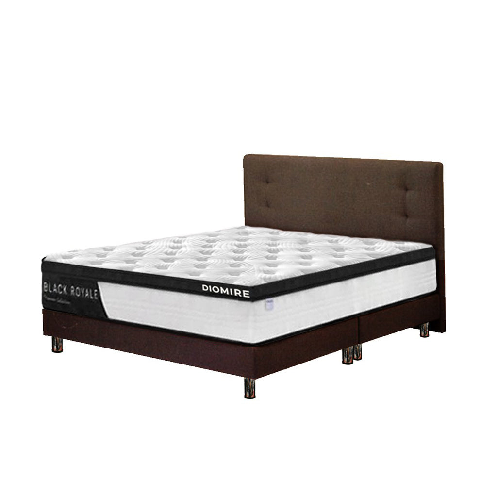 Azia Series Fabric Divan Bed Frame With 4-inch Chrome Legs In Single, Super Single, Queen, And King Size-Bed Frame-Furnituremart.sg