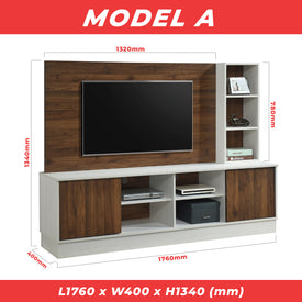 Lamvi TV Console with Back Panel in 4 Designs