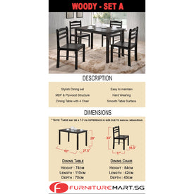Woody Series 1 Dining Set