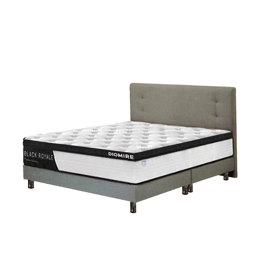 Azia Series Fabric Divan Bed Frame With 4-inch Chrome Legs In Single, Super Single, Queen, And King Size-Bed Frame-Furnituremart.sg