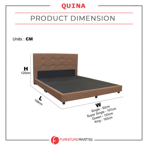 Image of Quina Series 2 Woven Fabric Divan Bed Frame  - All Sizes Available