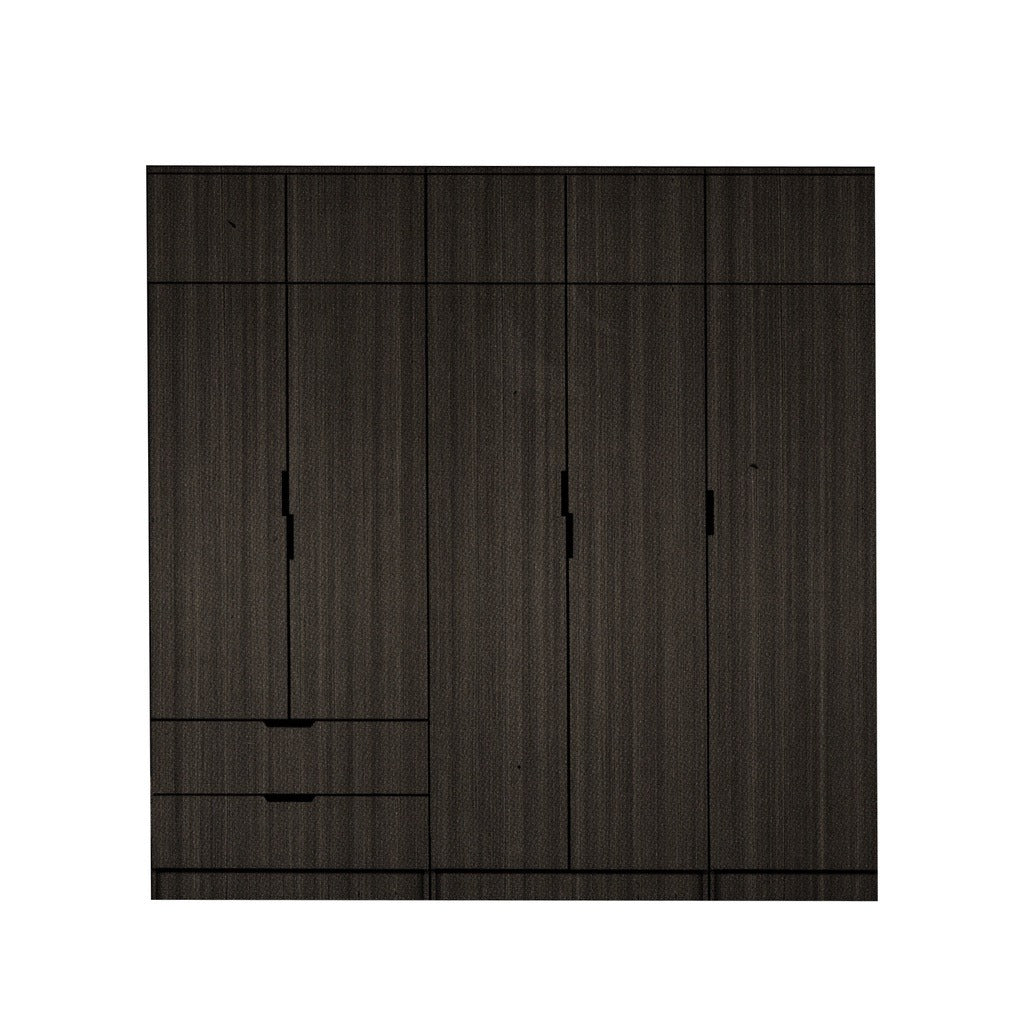 Lacey Series 1 Customizable Modular Wardrobe up to 10-Door in Brown Colour