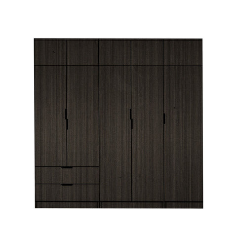 Image of Lacey Series 1 Customizable Modular Wardrobe up to 10-Door in Brown Colour