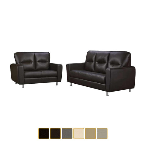 Image of Adeline 2/3 Seater Faux Leather Sofa Set In 6 Colours-Furnituremart.sg