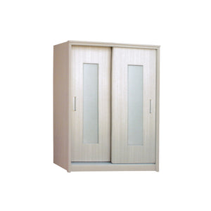 Alexandra Sliding Door Wardrobe White Wash-Wardrobe-Furnituremart.sg