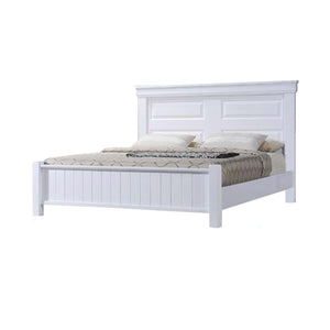 Ari Korean Style Wooden White Bed Frame