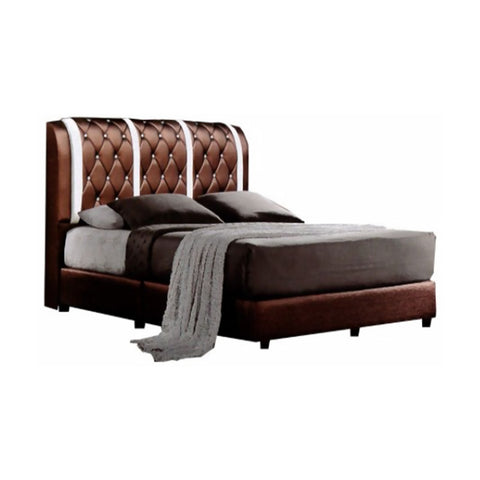 Image of Furnituremart Armani low wooden bed frame