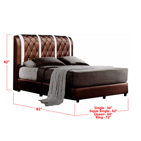 Image of Furnituremart Armani bed leather frame