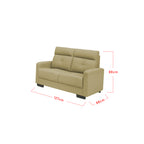Aubrie 2/3 Seater Half Genuine Cowhide Leather Sofa in 6 Colours-Recliner Sofa/ Armchair-Furnituremart.sg