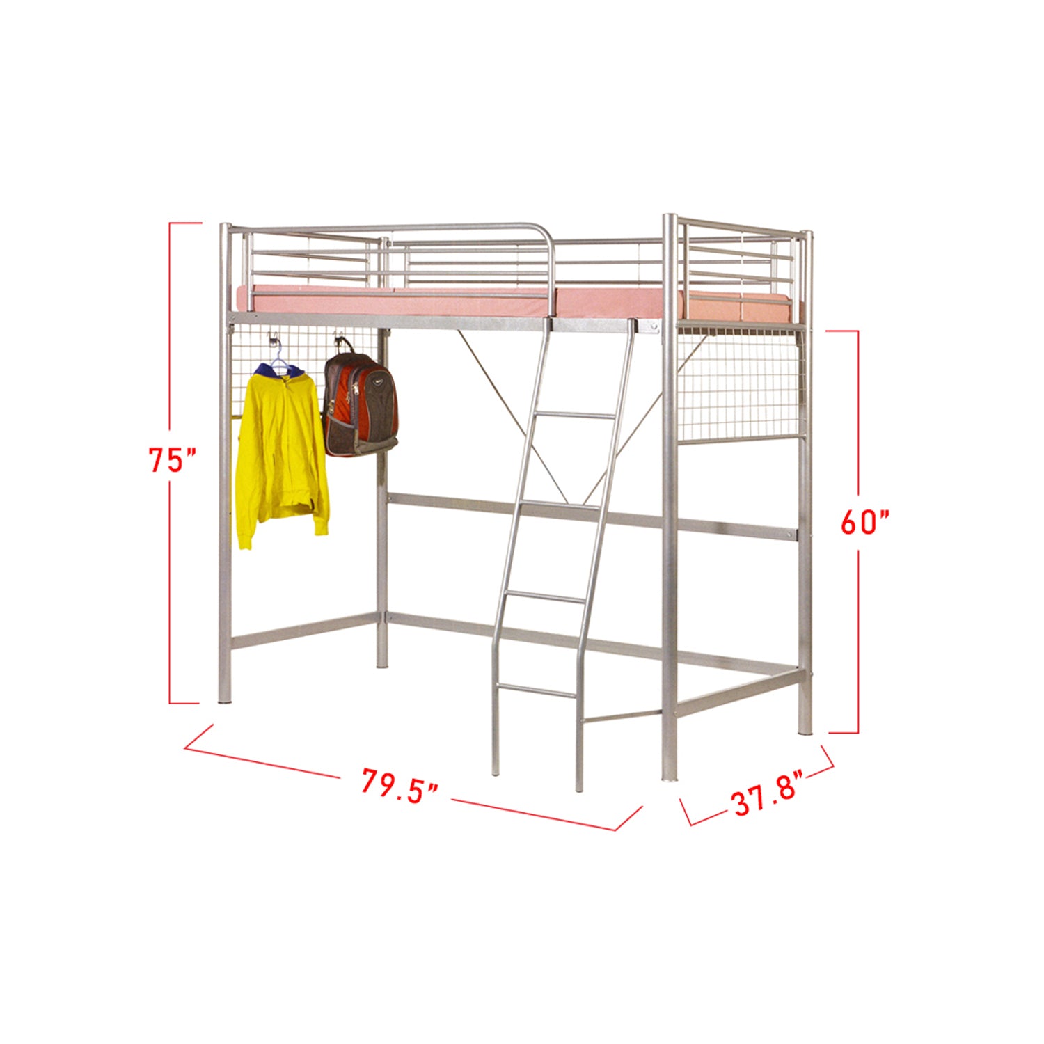Furnituremart Aurora Series metal frame loft bed