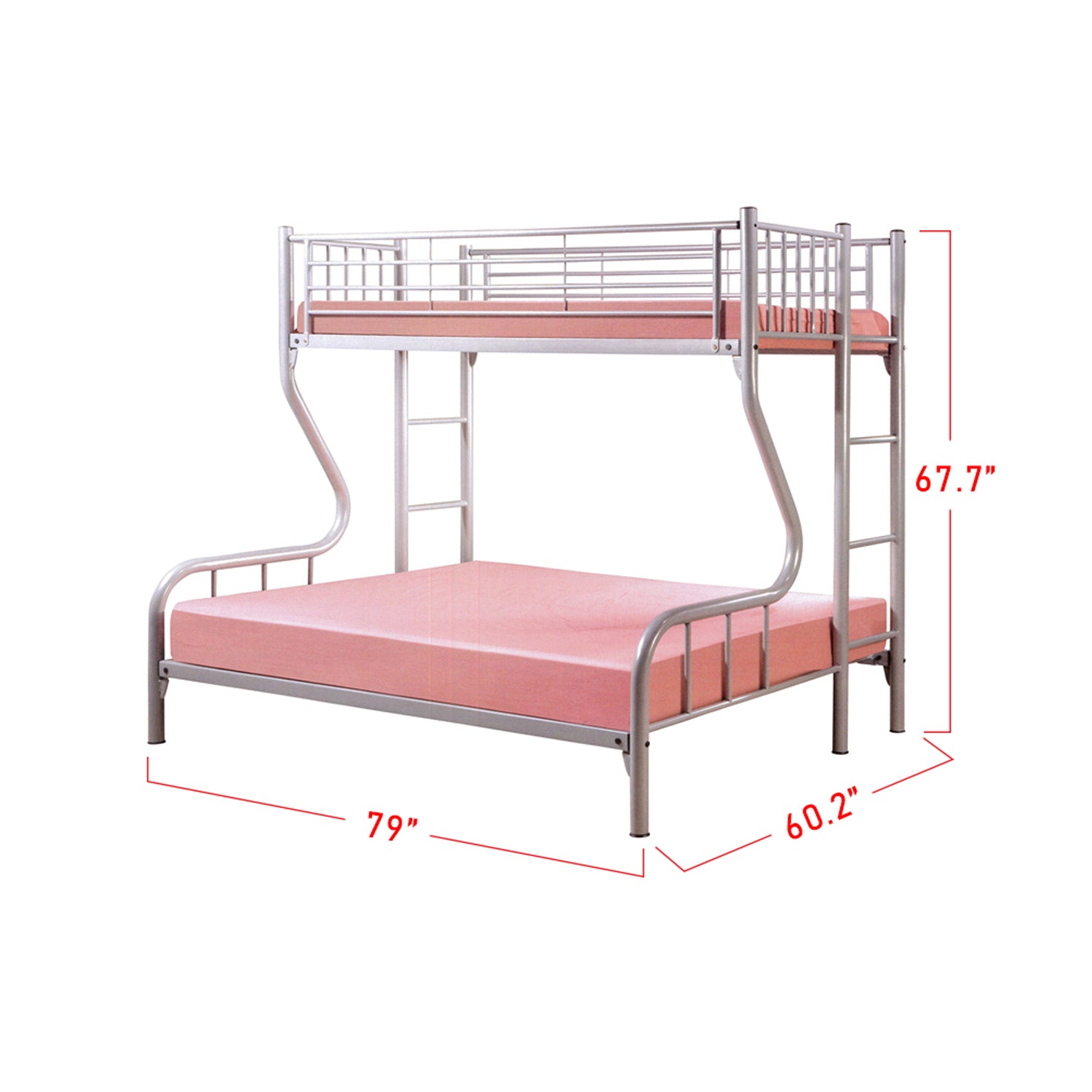 Furnituremart Aurora Series steel bed frame double deck