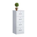 Myra Series 2 Slim 4-Drawer Chest In White