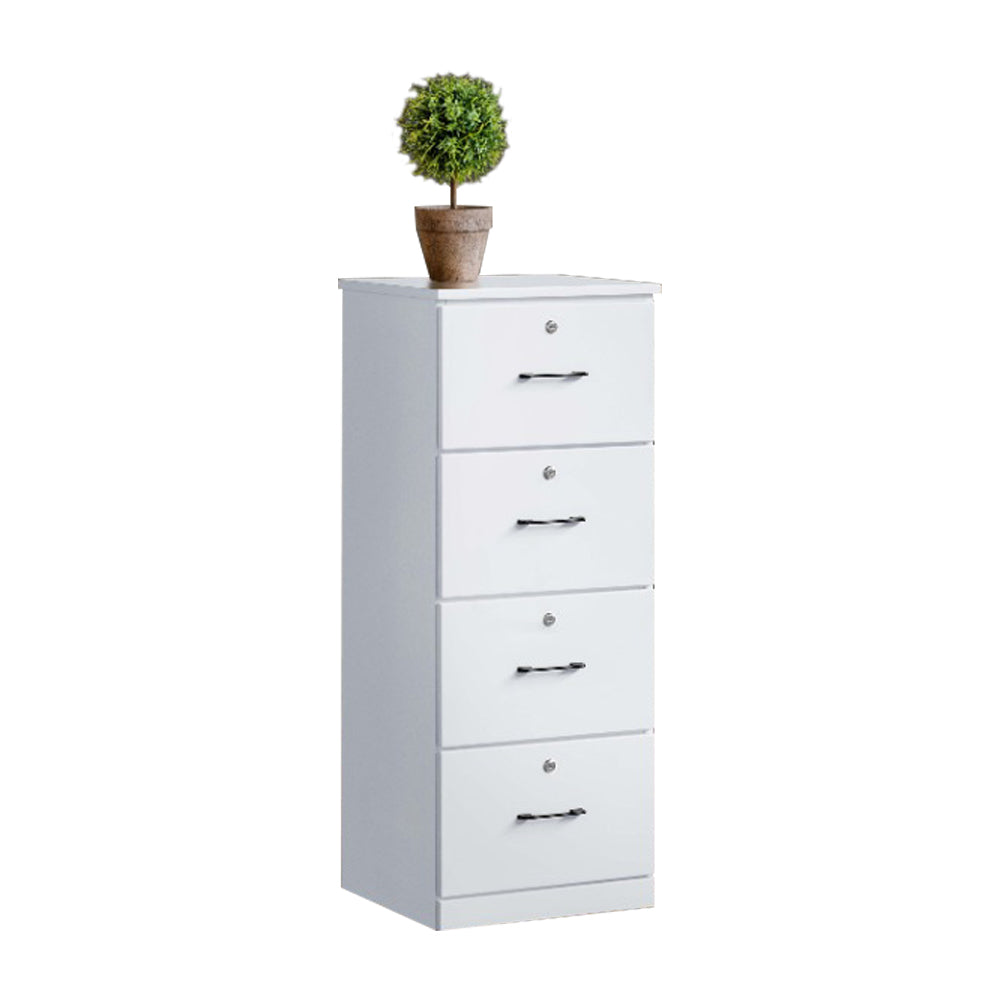 Myra Series 2 Slim 4-Drawer Chest In White