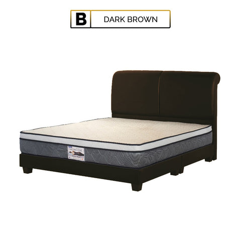 Image of Shivom B Series Leather Divan Bed Frame In Single, Super Single, Queen, and King Size