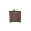 Lulu Series 2 Low Kitchen Cabinet with Gas Cabinet in Dark Brown