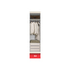 Vergel Glass Sliding Bedroom Modular Wardrobe In White Wash, Brown, and Black-Wardrobe-Furnituremart.sg