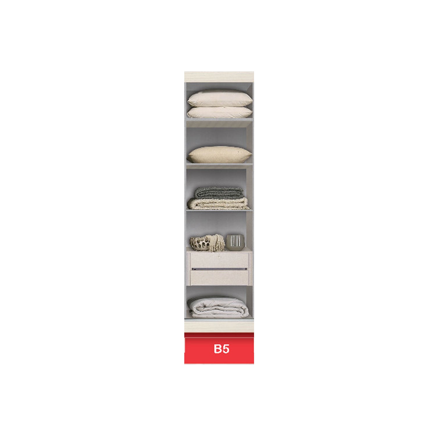 Vergel Glass Sliding Bedroom Modular Wardrobe In White Wash, Brown, and Black-Wardrobe-Furnituremart.sg