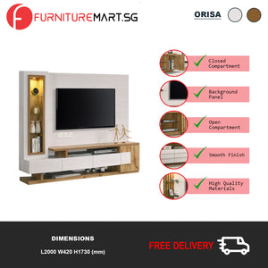 Orisa Series 2 TV Console Cabinet with Drawers