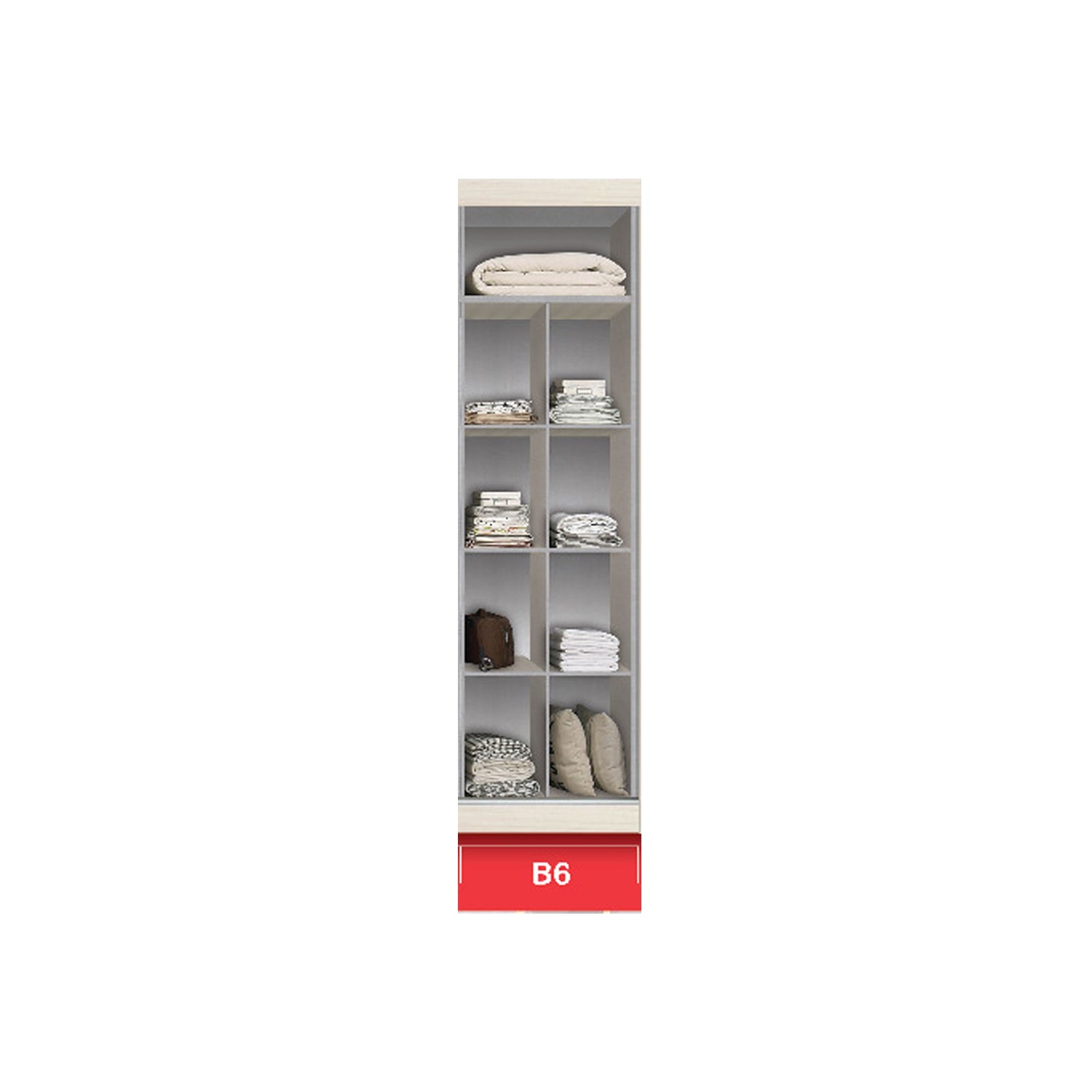 Vergel Glass Sliding Bedroom Modular Wardrobe In White Wash, Brown, and Black-Wardrobe-Furnituremart.sg