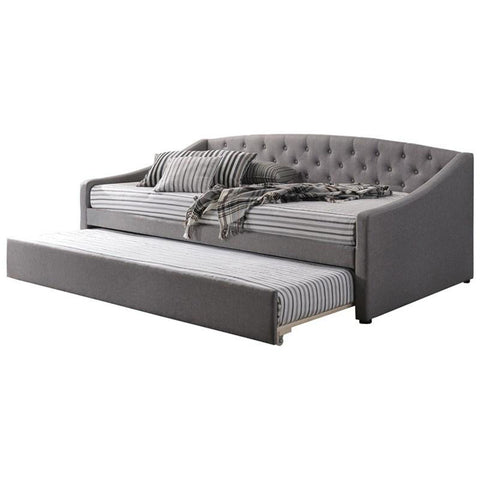 Image of Olsen Linen Fabric/Faux Leather Daybed with Trundle