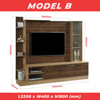 Lamvi TV Console with Back Panel in 4 Designs