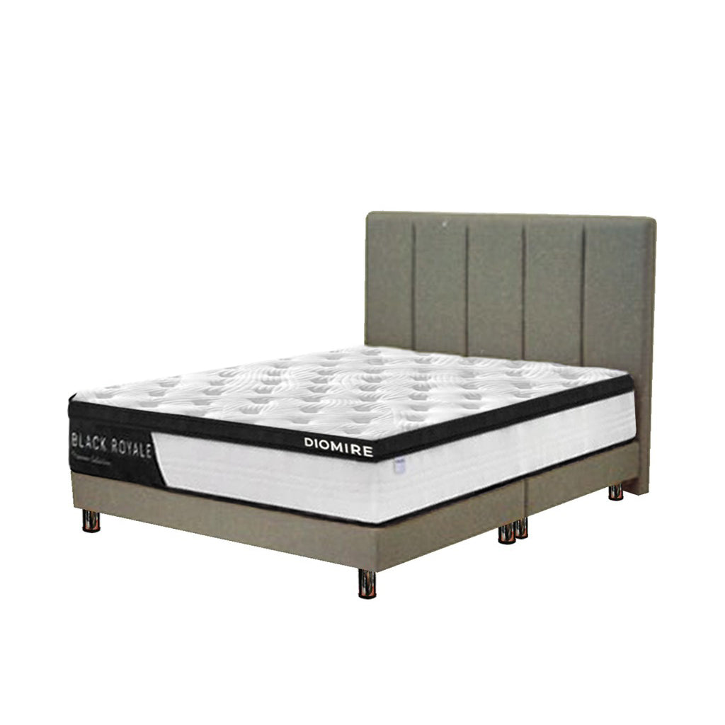 Ezie Series Fabric Divan Bed Frame With 4-inch Chrome Legs In Single, Super Single, Queen, And King Size-Bed Frame-Furnituremart.sg