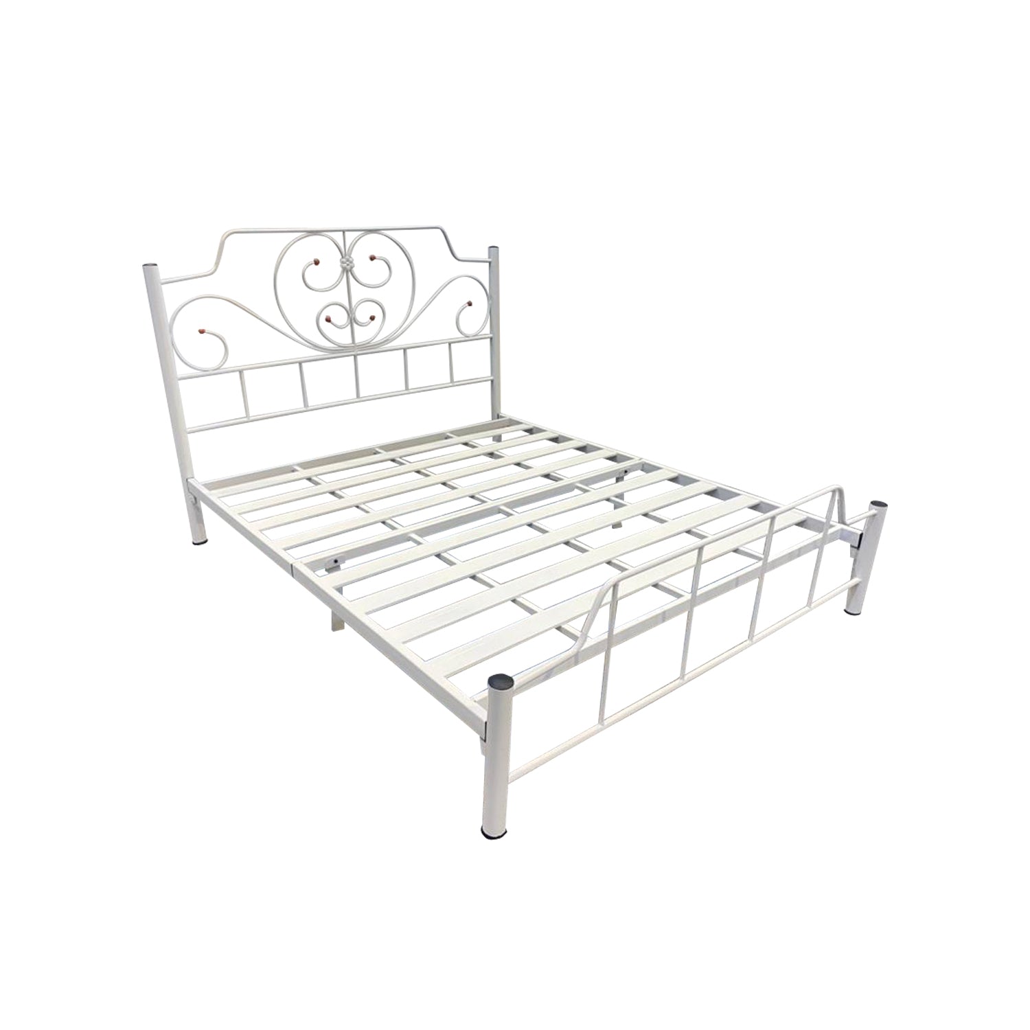 Sabel Queen Size Metal Bed Frame with Mattress-Bed Frame-Furnituremart.sg