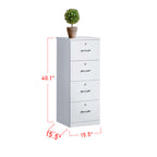 Myra Series 2 Slim 4-Drawer Chest In White