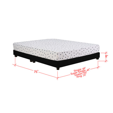 Image of Basic Series Leather Divan Bed Frame In Single, Super Single, Queen and King Size-Bed Frame-Furnituremart.sg