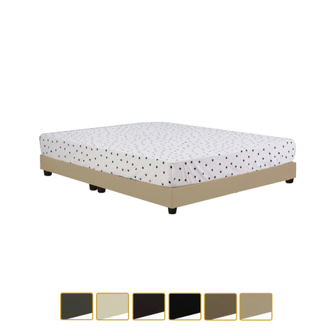Basic Series Leather Divan Bed Frame In Single, Super Single, Queen and King Size-Bed Frame-Furnituremart.sg