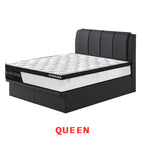 Diomire Leather And Fabric Storage Bed Frame with Mattress Package. All Sizes Available