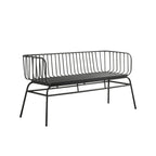 Maeve Series Top Quality Metal Bench in Black and Gold Color