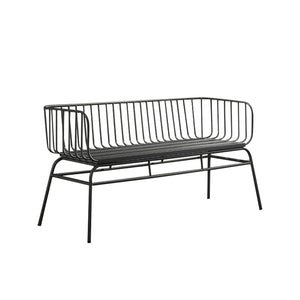 Maeve Series Top Quality Metal Bench in Black, Silver, and Gold Color