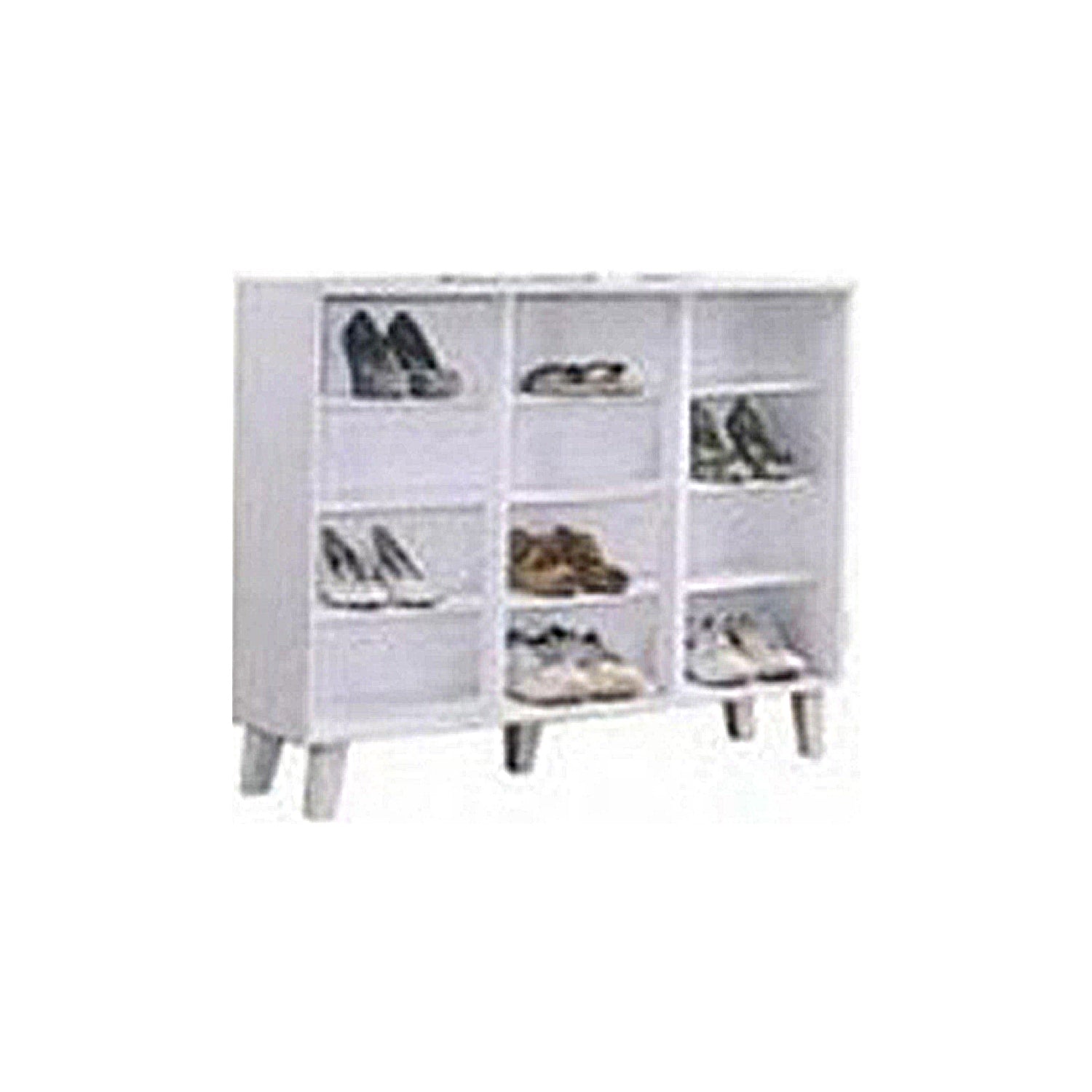 Blair 3 Door white shoe storage