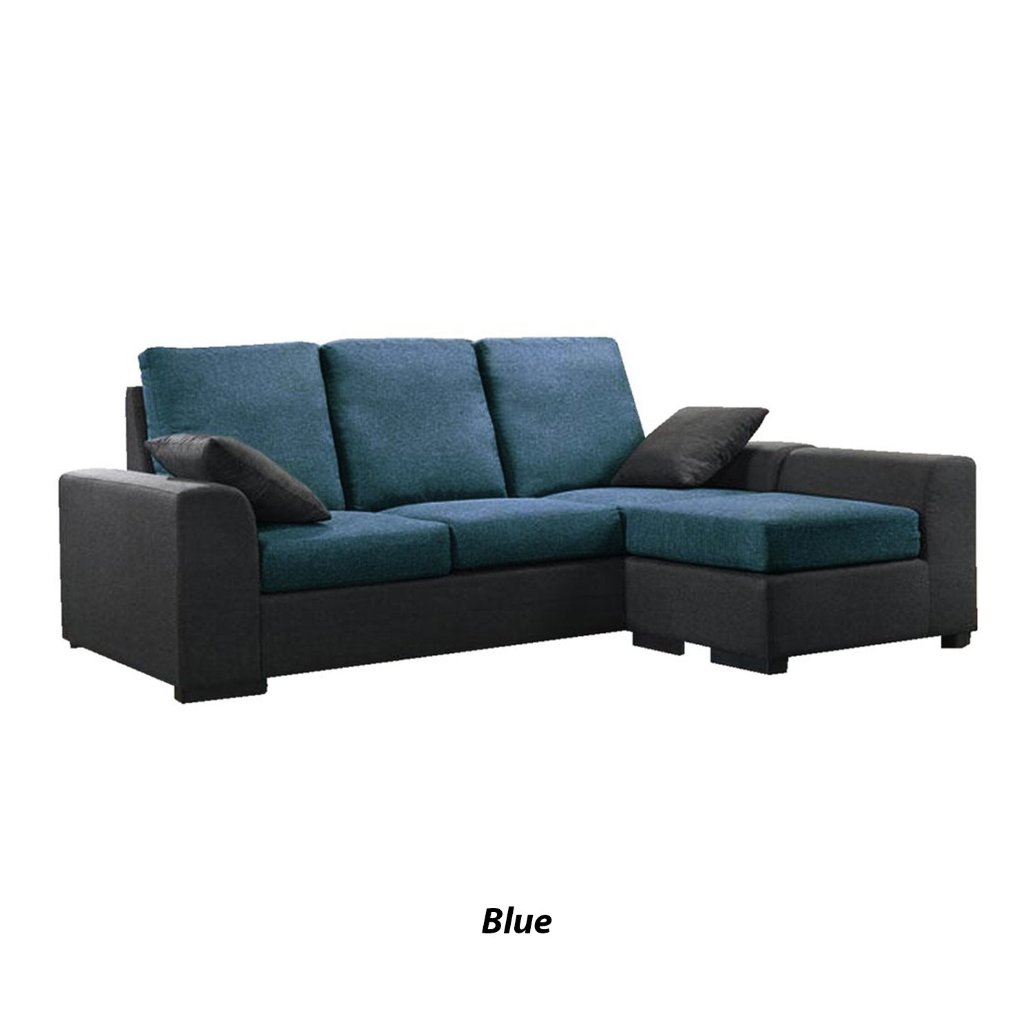 Obi 3 Seater Fabric Sofa with Chaise In 10 Colours-Sofa-Furnituremart.sg