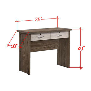 Brooks Wooden Study Table In Walnut-Study Table & Computer Table-Furnituremart.sg