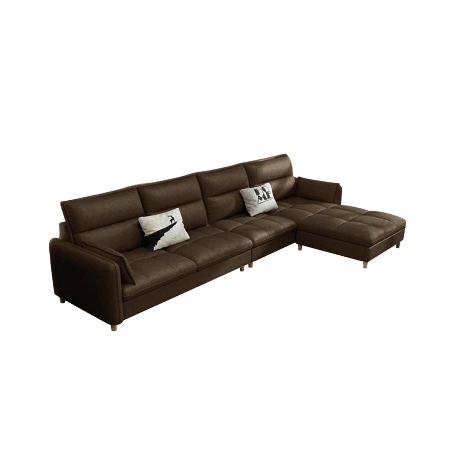Consadole 3/4 Seater Leather Sofa Set With Ottoman In 5 Colours