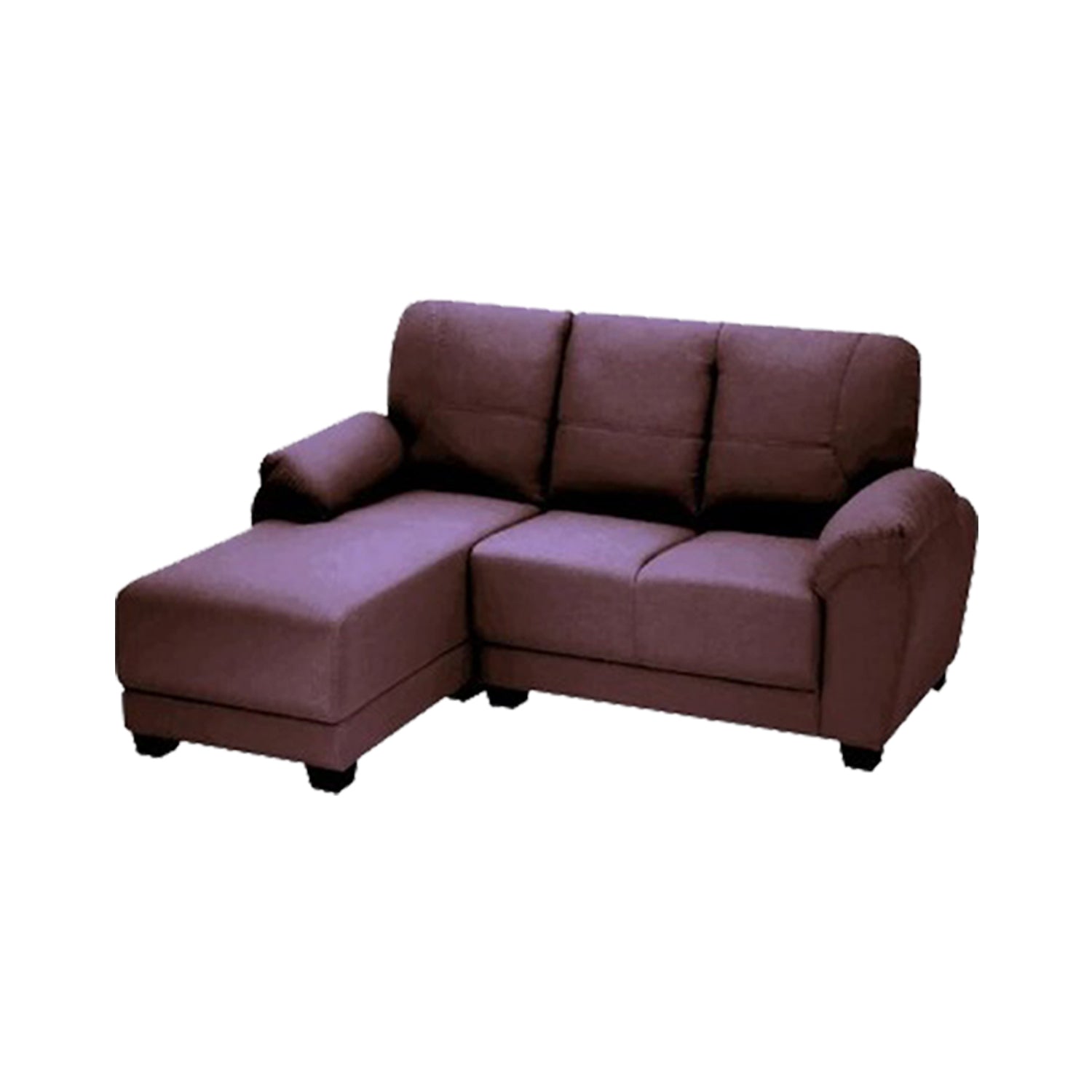 Candy 3 Seater Leather/ Fabric L-Shape Sofa In 6 Colours-Furnituremart.sg